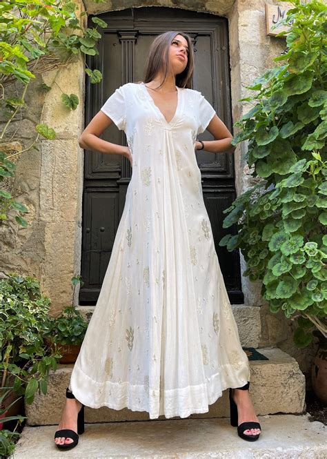 Robe en coton Blanc 